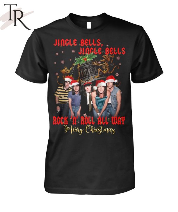 Jingle Bells Jingle Bells Rock ‘n’ Roll All Way Merry Christmas Unisex T-Shirt