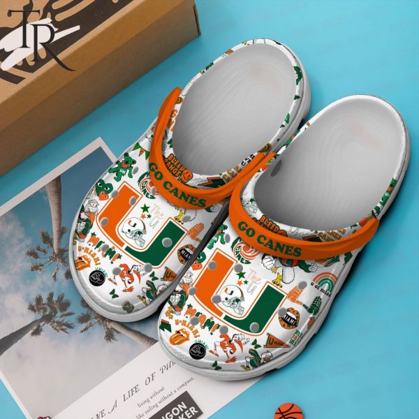 PREMIUM Go Canes Hurri Canes Miami Clogs