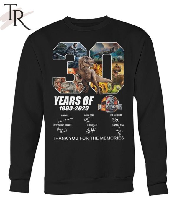 30 Years Of 1993 – 2023 Jurassic World Thank You For The Memories Unisex T-Shirt