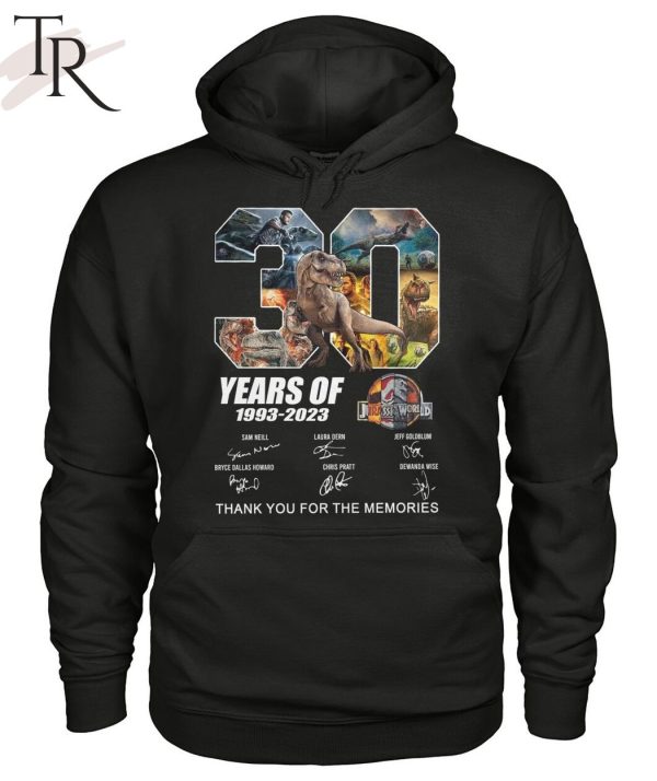 30 Years Of 1993 – 2023 Jurassic World Thank You For The Memories Unisex T-Shirt