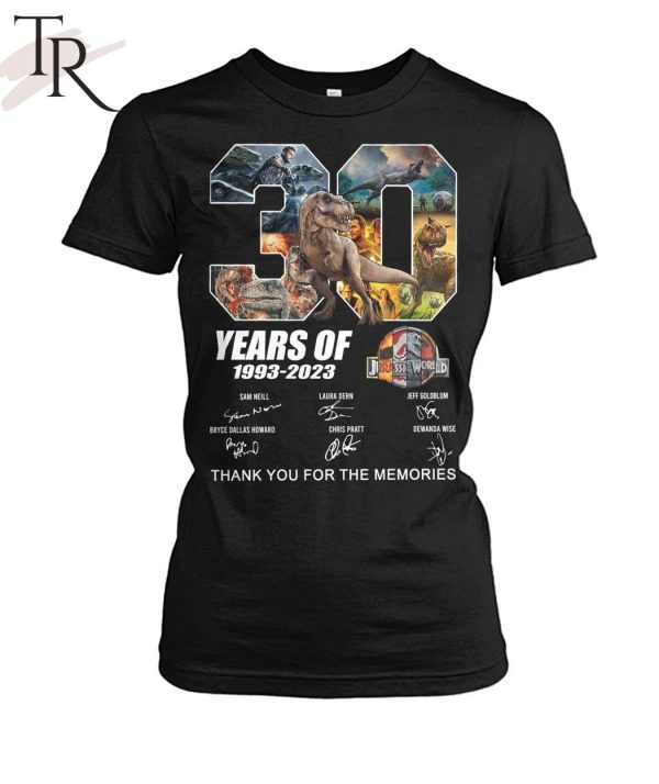 30 Years Of 1993 – 2023 Jurassic World Thank You For The Memories Unisex T-Shirt