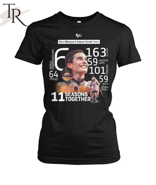 Marc Marquez & Repsol Hondo Team 11 Seasons Together Unisex T-Shirt