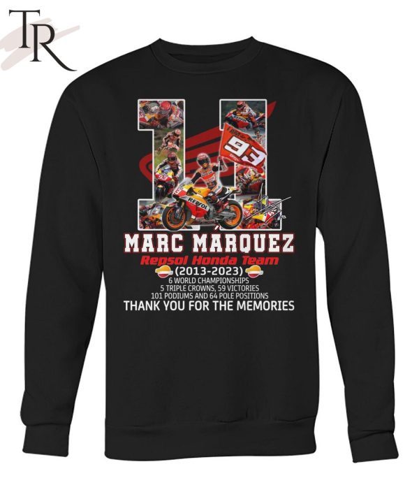 Marc Marquez Repsol Honda Team 2013 – 2023 Thank You For The Memories Unisex T-Shirt