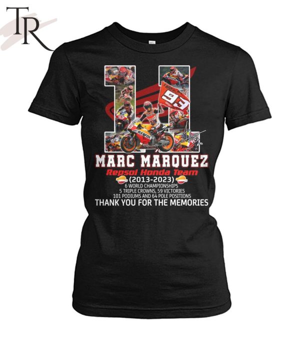 Marc Marquez Repsol Honda Team 2013 – 2023 Thank You For The Memories Unisex T-Shirt