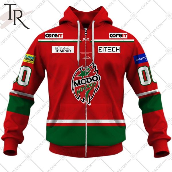 Personalized SHL Modo Hockey Home jersey Style Hoodie