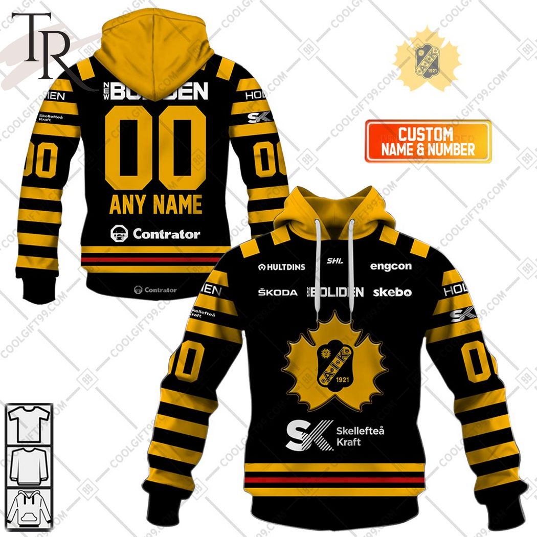 Personalized SHL Skelleftea AIK Home jersey Style Hoodie