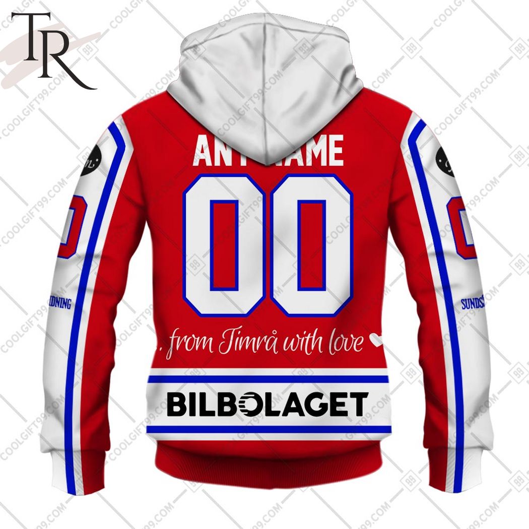 Personalized SHL Timra IK Home jersey Style Hoodie