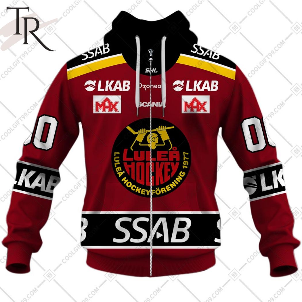 SHL Lulea HF Home jersey Style Hoodie Torunstyle