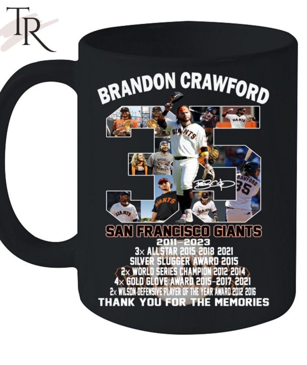 Brandon Crawford San Francisco Giants 2011 – 2023 Thank You For The Memories T-Shirt