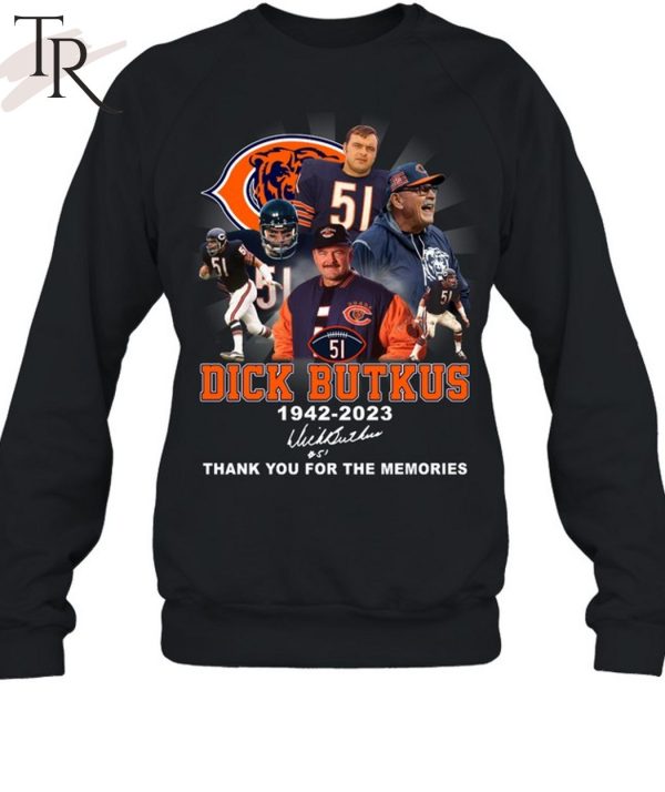 Dick Butkus 1942 – 2023 Signature Thank You For The Memories T-Shirt