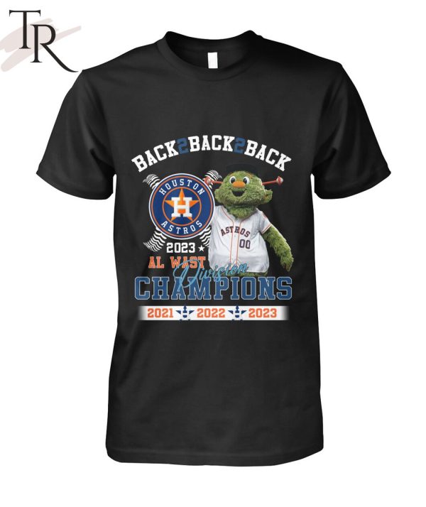 MLB Houston Astros Back2back2back 2023 AL East Division Champions 2021 2022 2023 T-Shirt