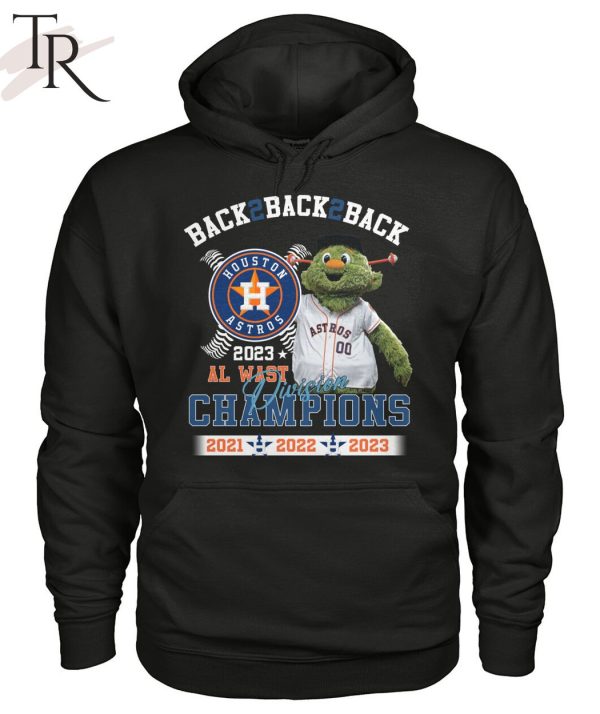 MLB Houston Astros Back2back2back 2023 AL East Division Champions 2021 2022 2023 T-Shirt