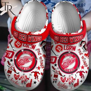 PREMIUM Go Red Wings Detroit Red Wings Larkin Clogs