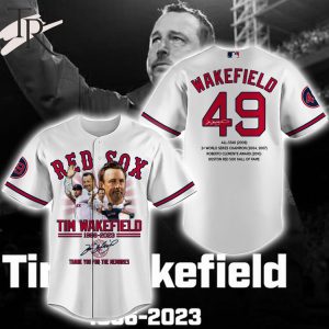 Boston Red Sox Tim Wakefield 1966 – 2023 Thank You For The Memories Baseball Jersey