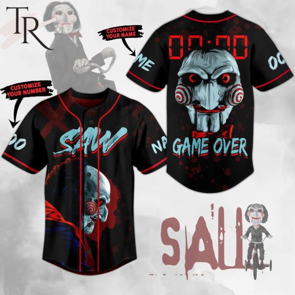 Personalized Saw Game Over Baseball Jersey