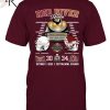 Red River Rivalry Oklahoma Sooners 34 Texas Longhorns 30 October 7, 2023 Cotton Bowl Stadium The River Runs Red T-Shirt