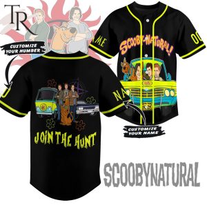 Personalized Join The Hunt Scooby-Natural Baseball Jersey