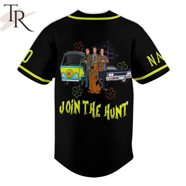 Personalized Join The Hunt Scooby-Natural Baseball Jersey