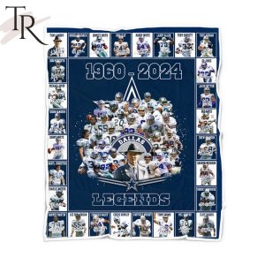1960 – 2024 Dallas Cowboys Legends Fleece Blanket