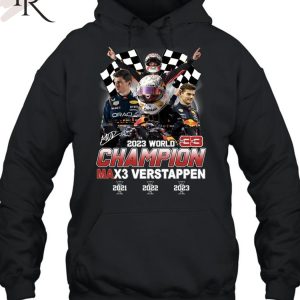 2023 World Champion Max3 Verstappen 2021 2022 2023 T-Shirt