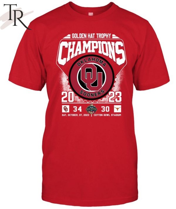 Golden Hat Trophy Champions Oklahoma Sooners  2023 T-Shirt