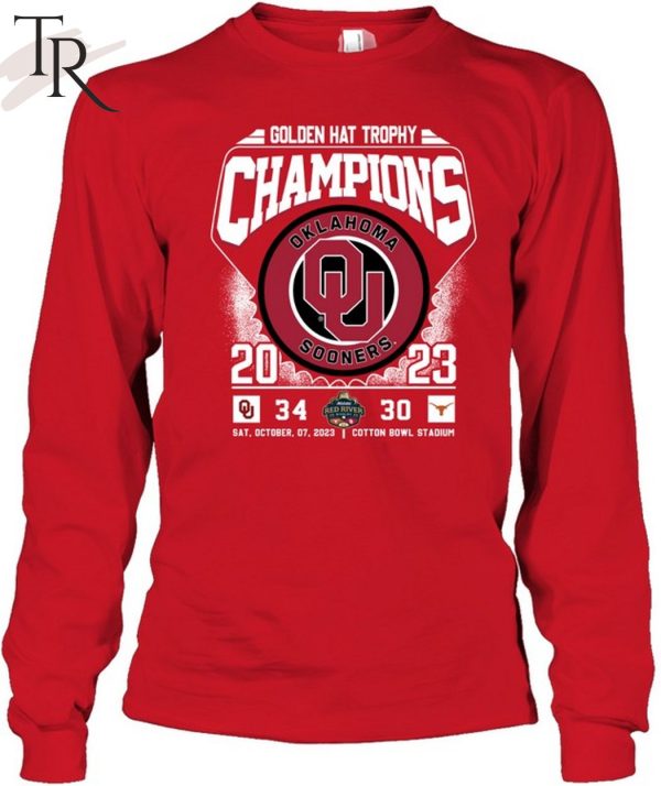 Golden Hat Trophy Champions Oklahoma Sooners  2023 T-Shirt