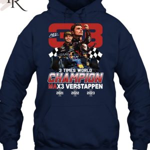 Max Verstappen 3 Times World Champion T-Shirt