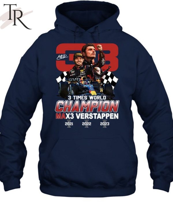 Max Verstappen 3 Times World Champion T-Shirt