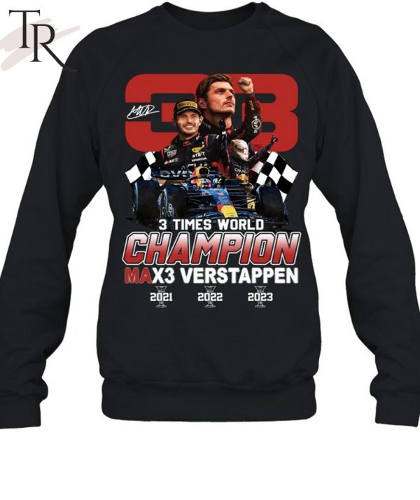 Max Verstappen 3 Times World Champion T-Shirt