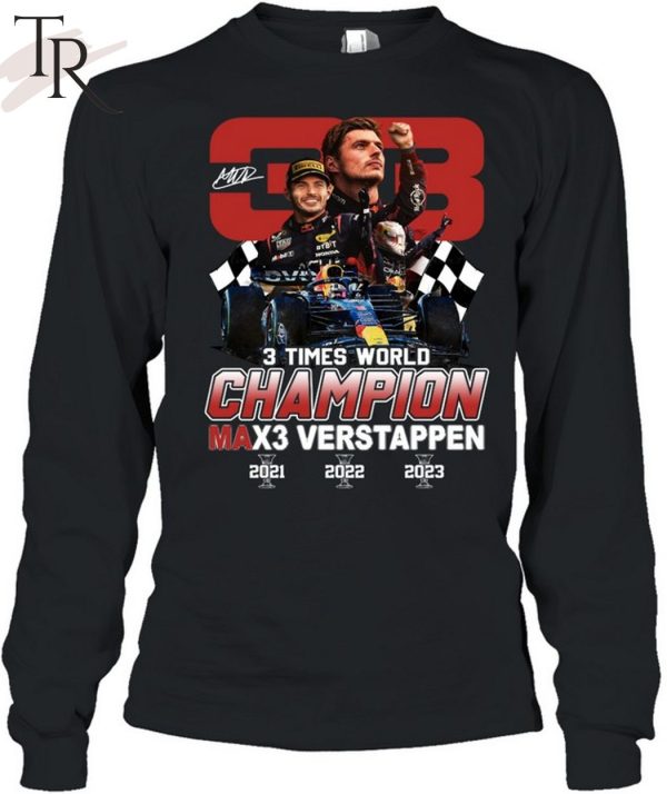 Max Verstappen 3 Times World Champion T-Shirt