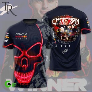 Oracle Redbull Racing 3 Time World Champion Max Verstappen 3D Apparels