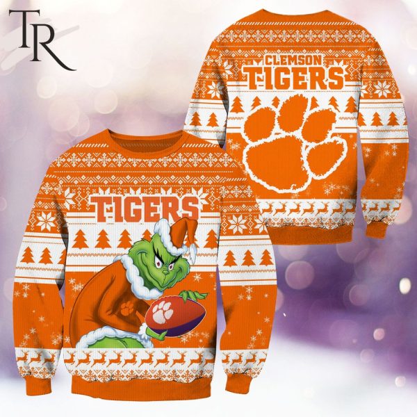 NCAA Clemson Tigers Grinch Christmas Ugly Sweater