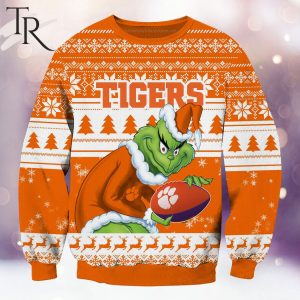 NCAA Clemson Tigers Grinch Christmas Ugly Sweater