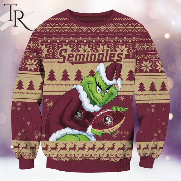 NCAA Florida State Seminoles Grinch Christmas Ugly Sweater