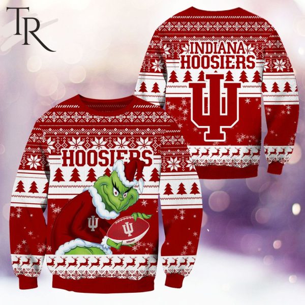 NCAA Indiana Hoosiers Grinch Christmas Ugly Sweater