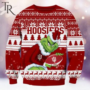 NCAA Indiana Hoosiers Grinch Christmas Ugly Sweater