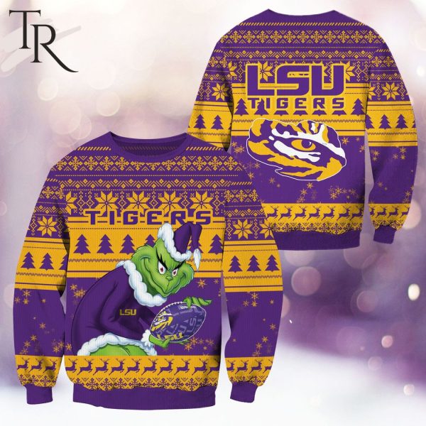 NCAA LSU Tigers Grinch Christmas Ugly Sweater