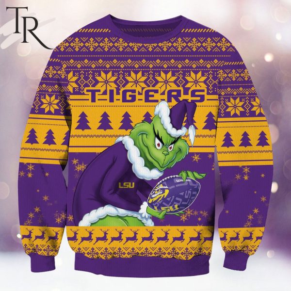 NCAA LSU Tigers Grinch Christmas Ugly Sweater