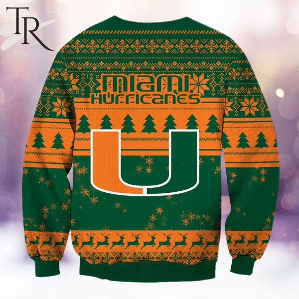 NCAA Miami Hurricanes Grinch Christmas Ugly Sweater