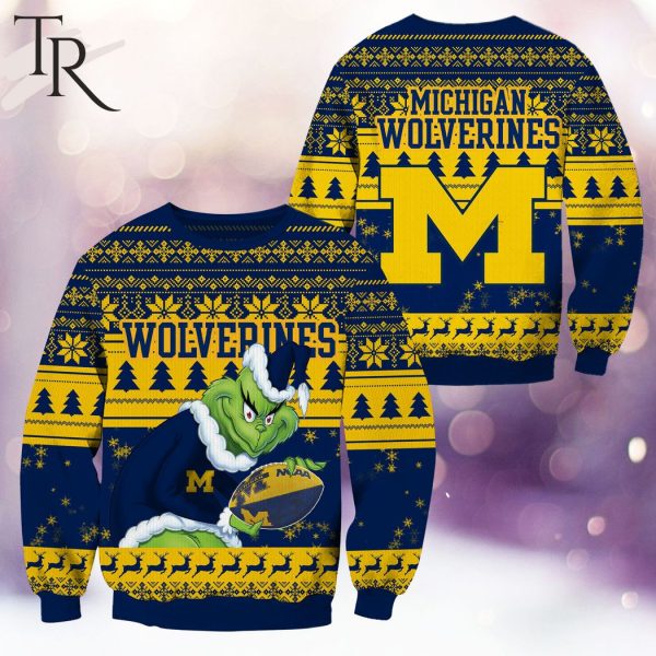 NCAA Michigan Wolverines Grinch Christmas Ugly Sweater