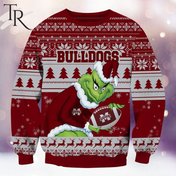 NCAA Mississippi State Bulldogs Grinch Christmas Ugly Sweater