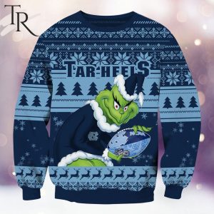 NCAA North Carolina Tar Heels Grinch Christmas Ugly Sweater