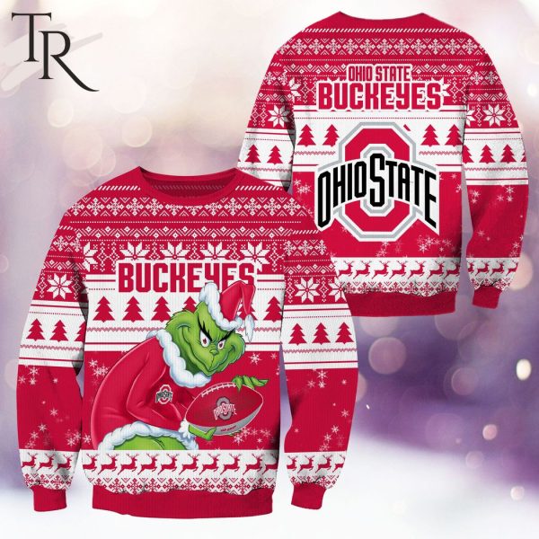 NCAA Ohio State Buckeyes Grinch Christmas Ugly Sweater