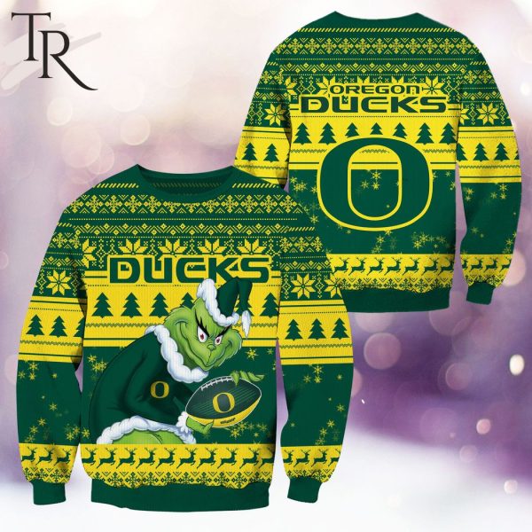 NCAA Oregon Ducks Grinch Christmas Ugly Sweater