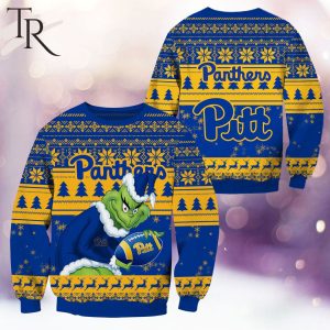 NCAA Pittsburgh Panthers Grinch Christmas Ugly Sweater