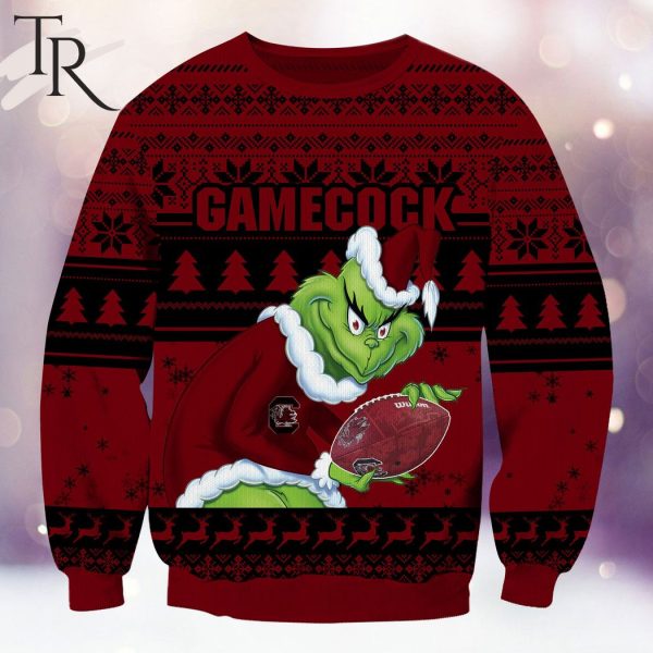 NCAA South Carolina Gamecocks Grinch Christmas Ugly Sweater