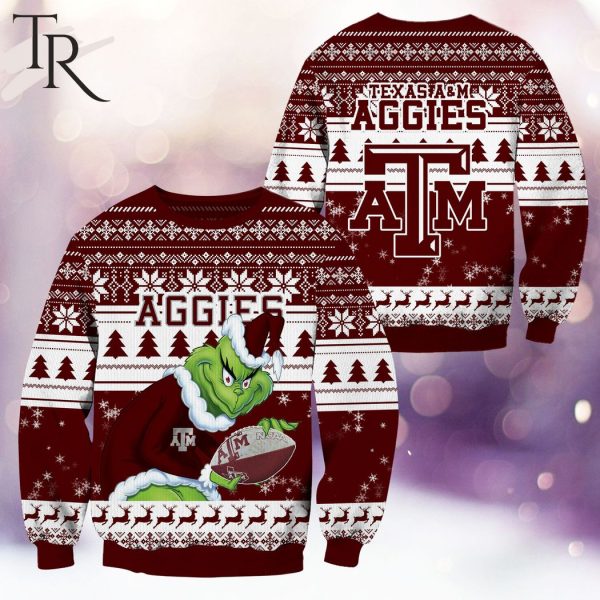 NCAA Texas A_M Aggies Grinch Christmas Ugly Sweater