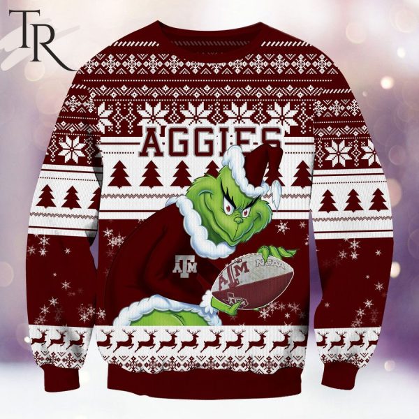 NCAA Texas A_M Aggies Grinch Christmas Ugly Sweater