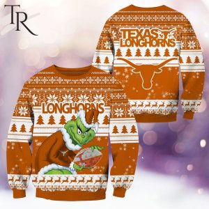 NCAA Texas Longhorns Grinch Christmas Ugly Sweater