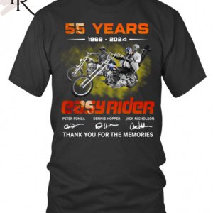 55 Years 1969 – 2024 Easy Rider Thank You For The Memories T-Shirt